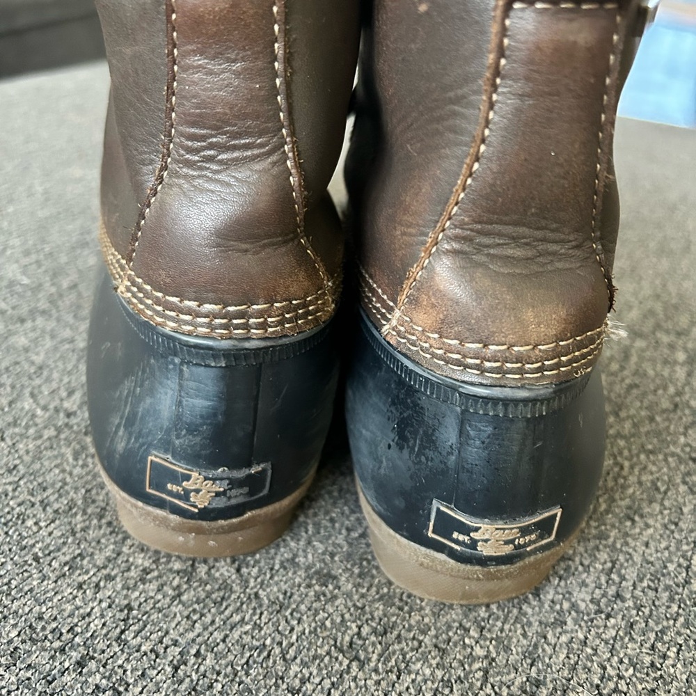 G.H. Bass & Co Lace‎ Up Rain Duck Boots with zippers Size 8 - Picture 6 of 11